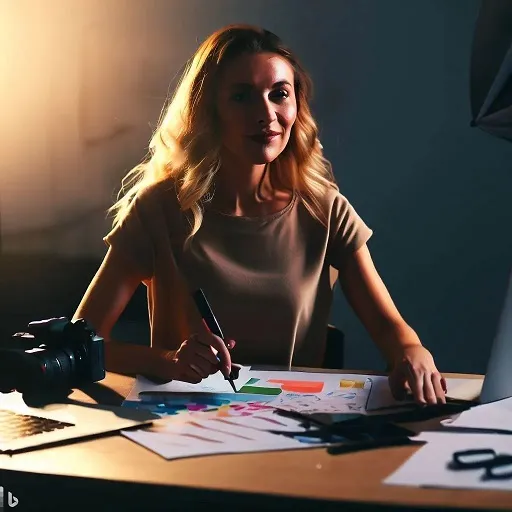 Una ragazza si cimenta nella creazione di una campagna Google Ads.